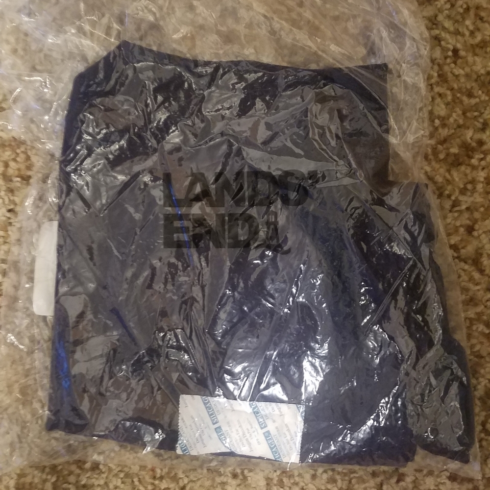 NWT Lands' End Deep Sea Navy Blue Shirt Size XXS